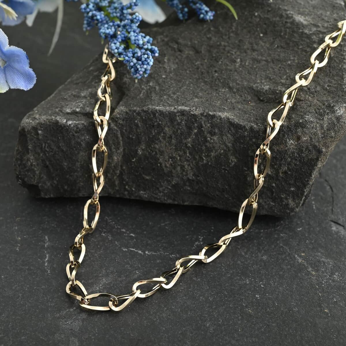 Twisted Spirali Italian 10K Yellow Gold Necklace 18 Inches 3.45 Grams image number 1