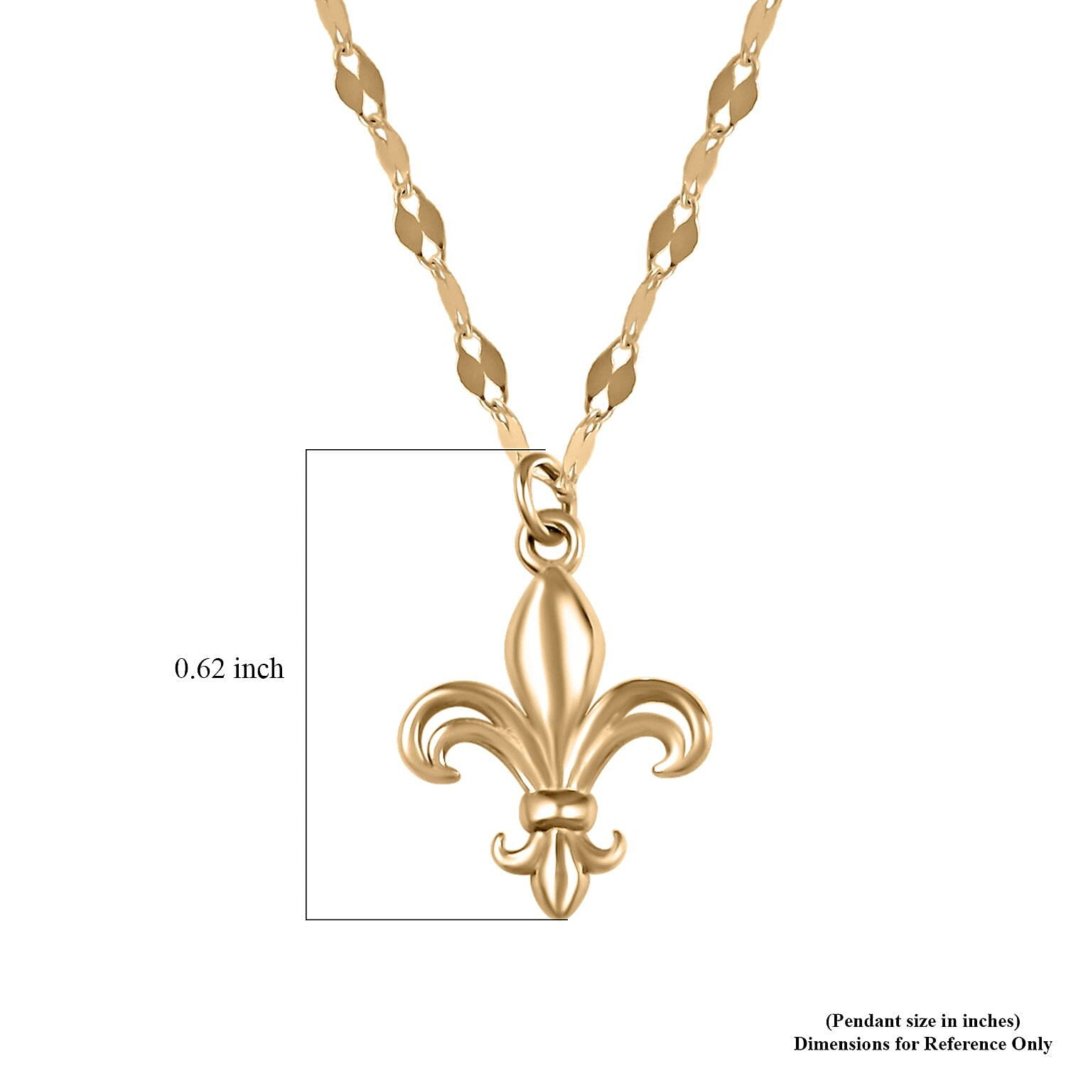 Firenze Lily Italian 10K Yellow Gold Necklace 18-20 Inches 1.25 Grams