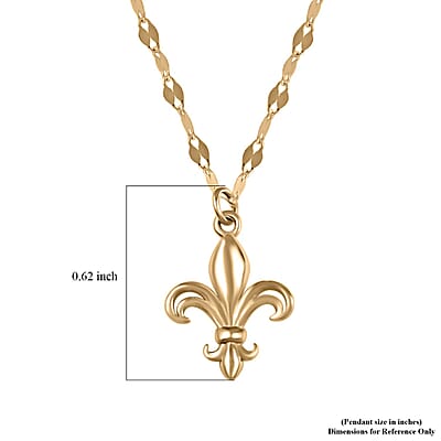 Firenze Lily Italian 10K Yellow Gold Necklace 18-20 Inches 1.25 Grams