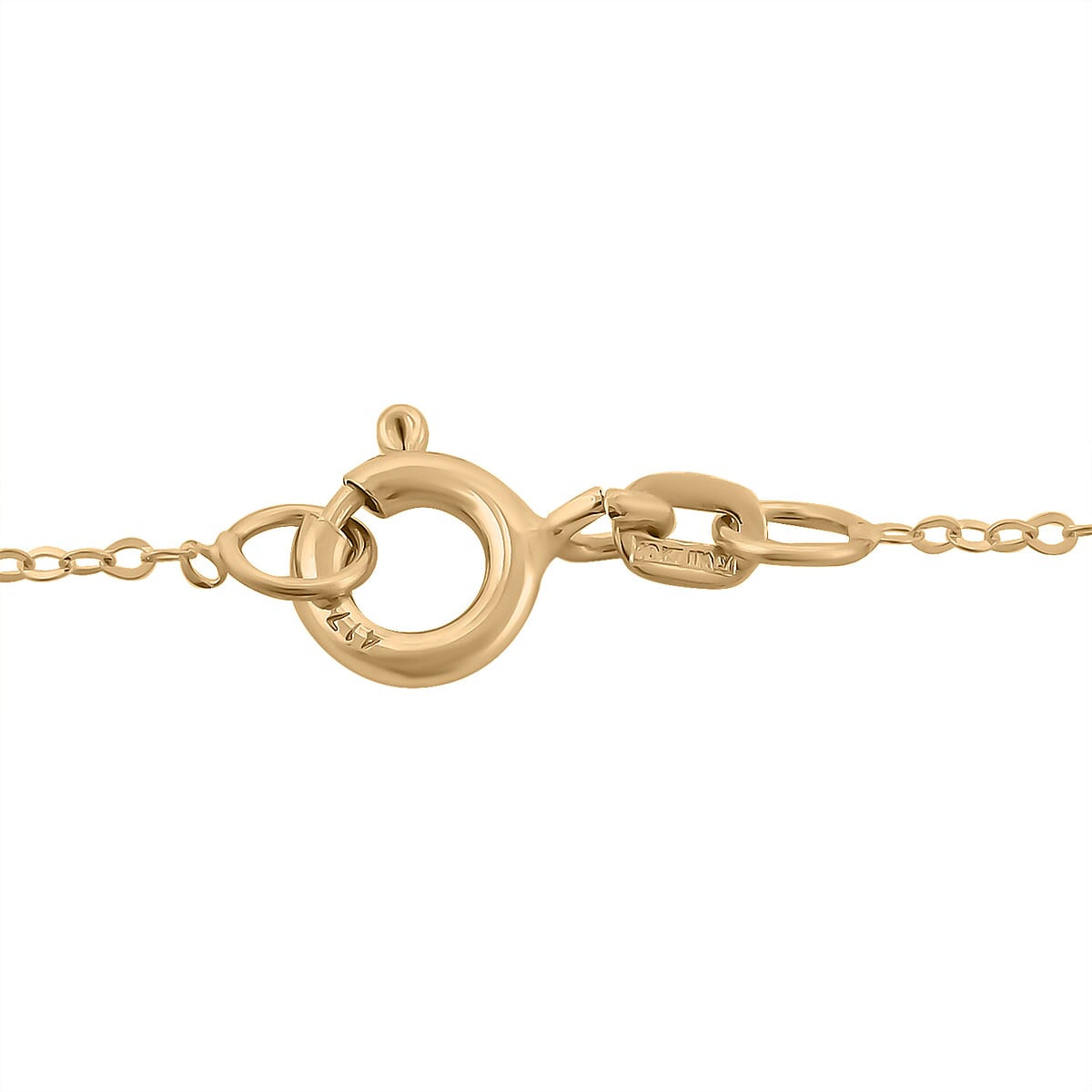 Clover Italian 10K Yellow Gold Necklace 18-20 Inches 1 Grams image number 2