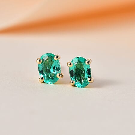 Colombian Emerald / 14K Gold / Standard - Product card gallery slide 2 (10177216708921)