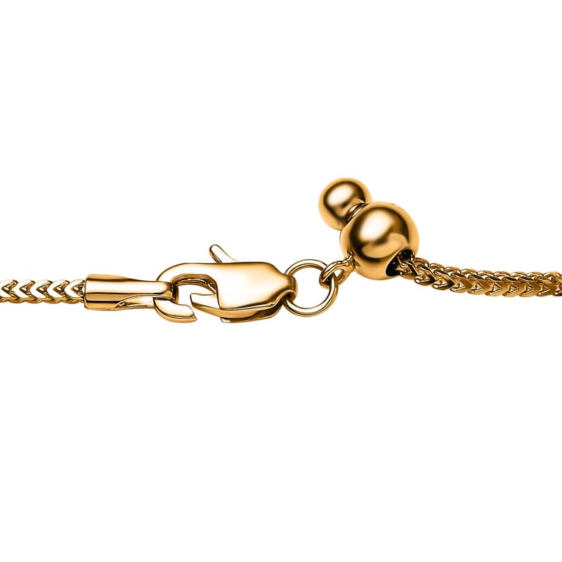 22K Yellow Gold Franco Chain Necklace with Bolo Extender 20 Inches 9 Grams