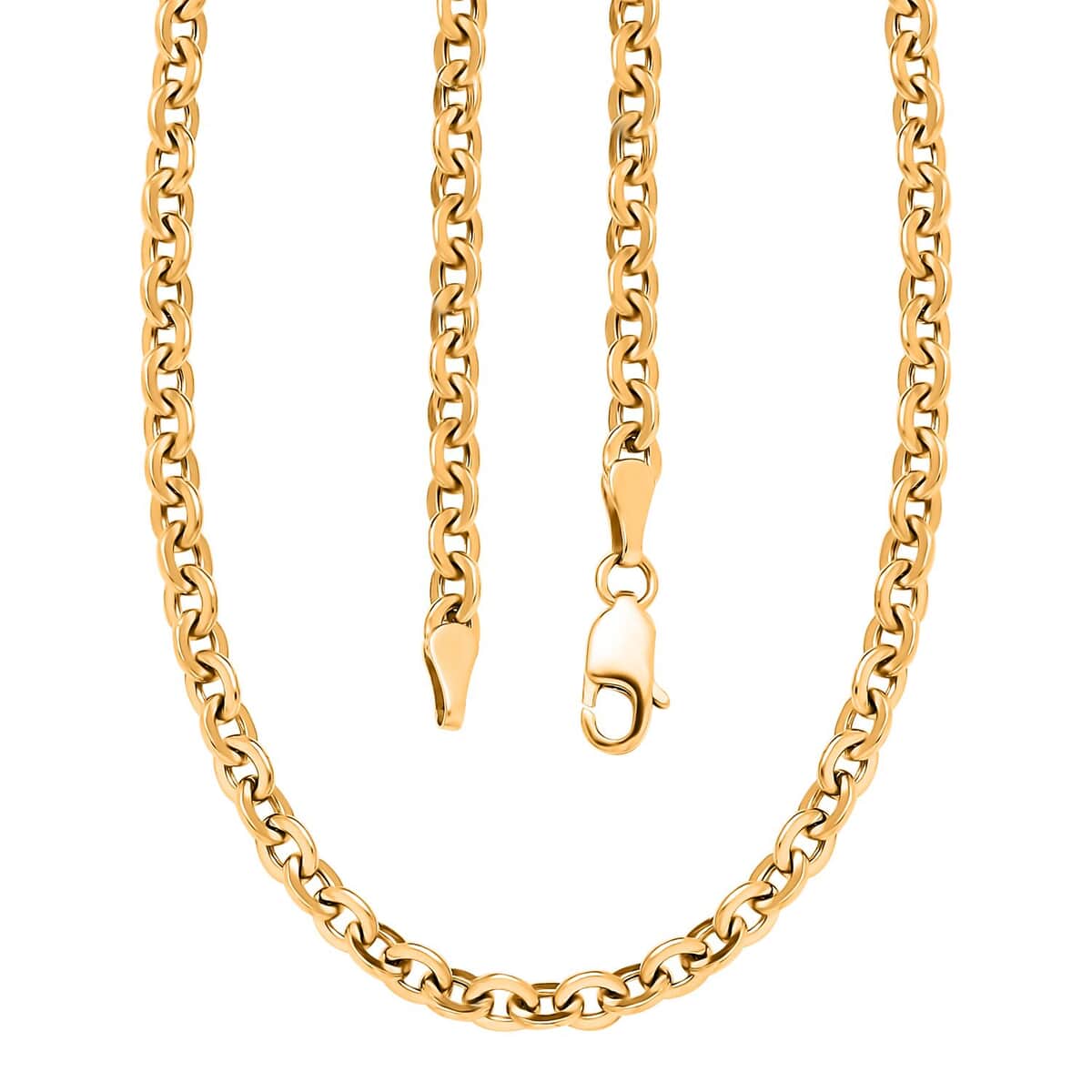 Rolo Chain Necklace in 22K Yellow Gold 12 Grams 20 Inches image number 4