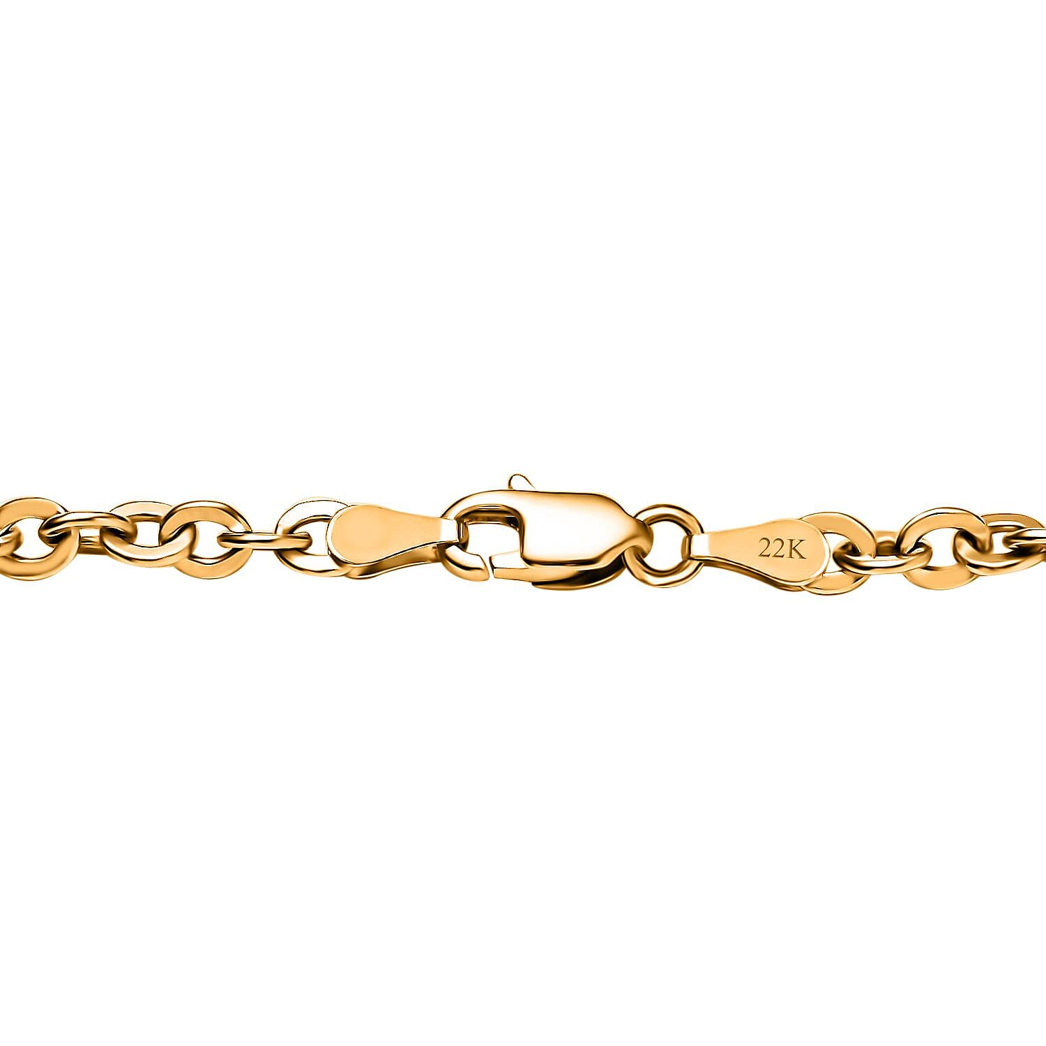 Rolo Chain Necklace in 22K Yellow Gold 12 Grams 20 Inches