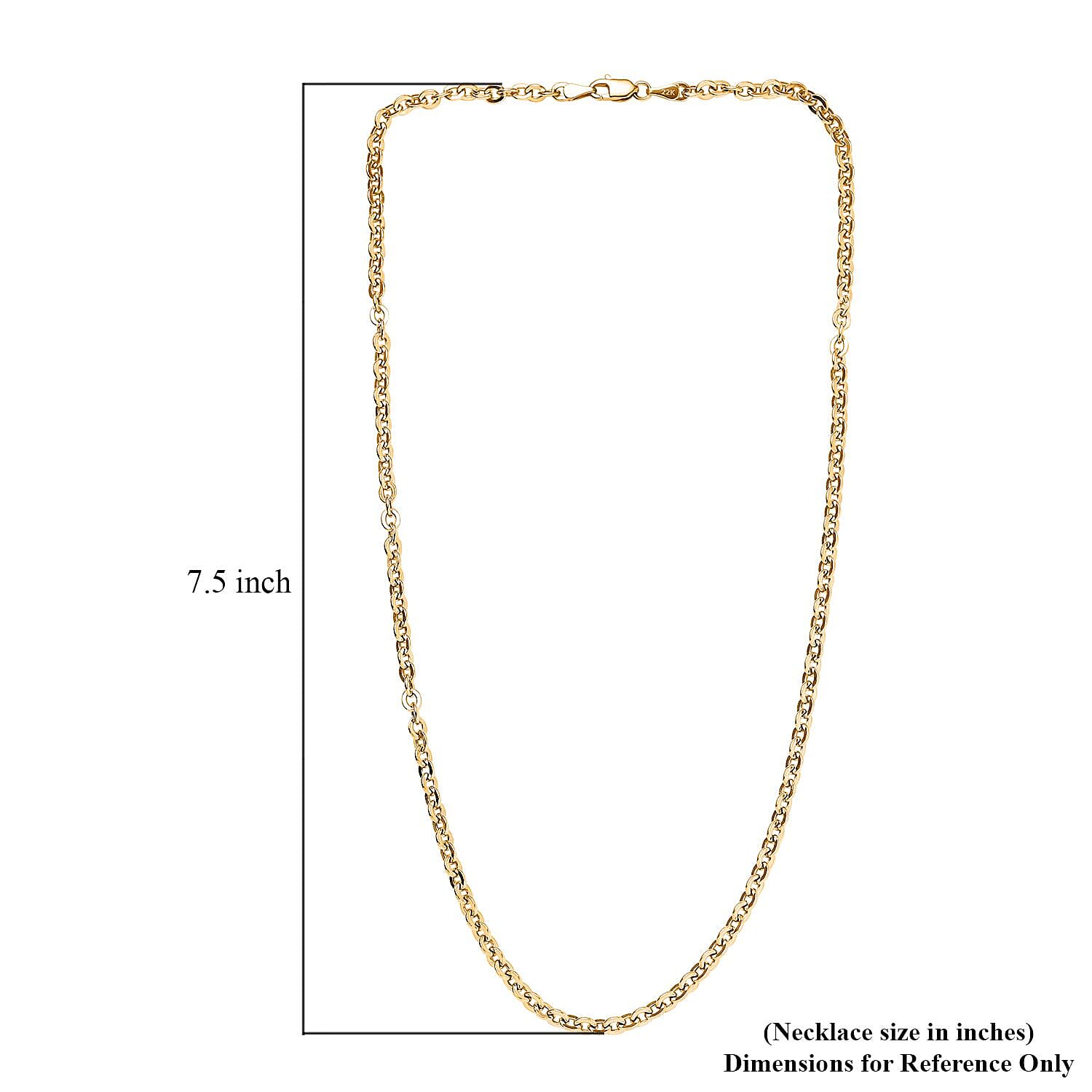 Rolo Chain Necklace in 22K Yellow Gold 12 Grams 20 Inches