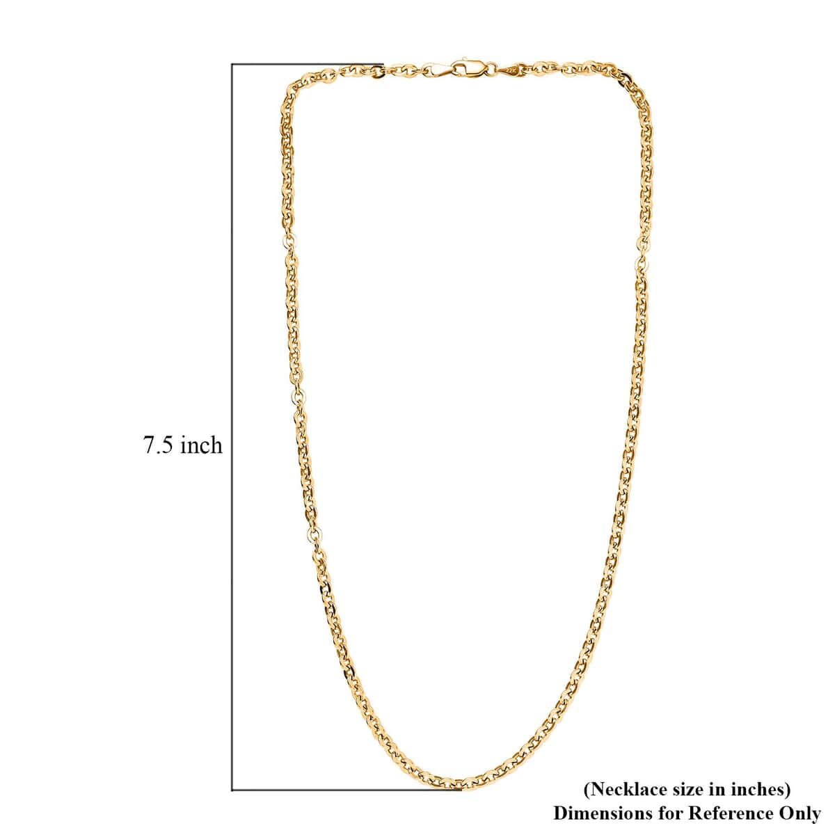 Rolo Chain Necklace in 22K Yellow Gold 12 Grams 20 Inches image number 6