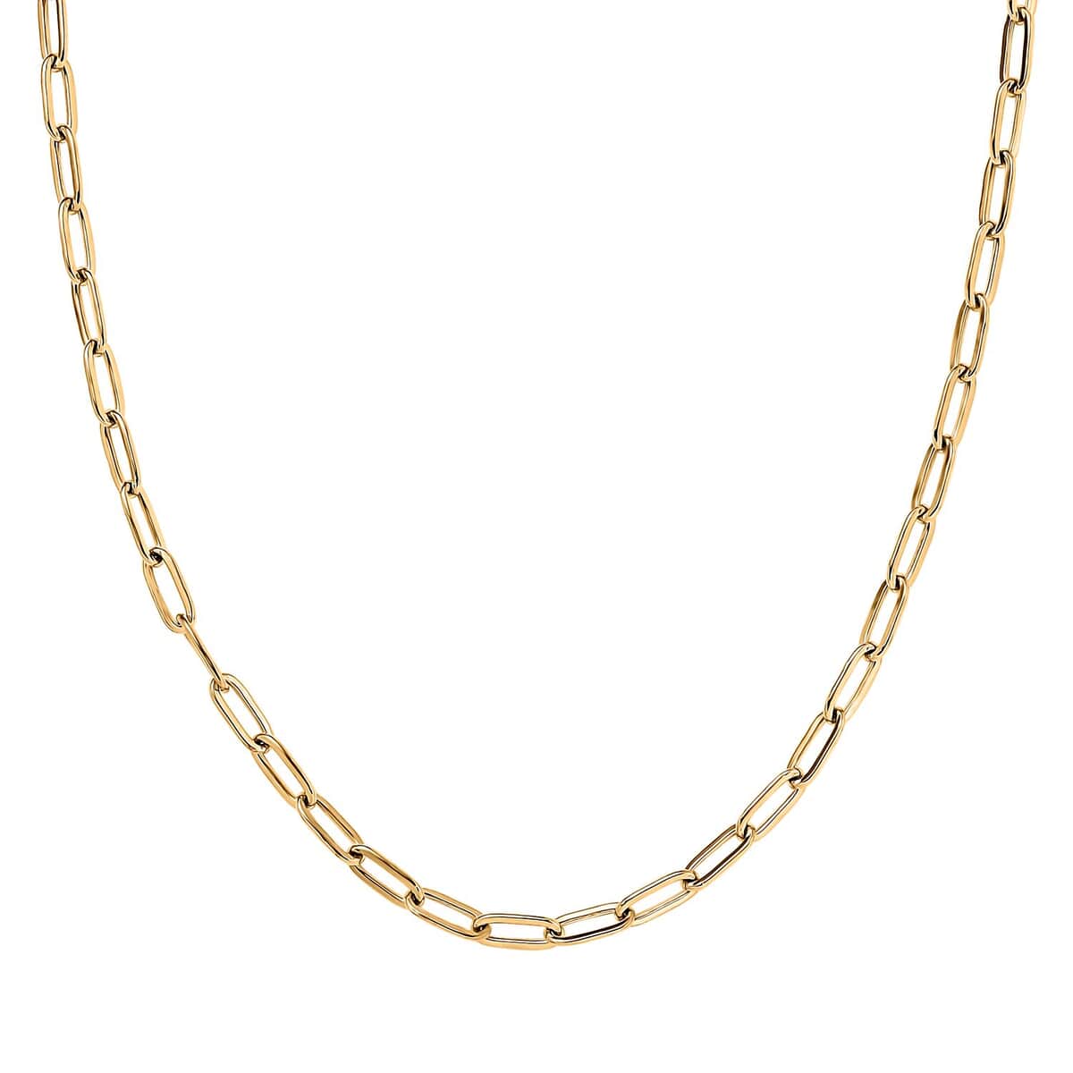 22K Yellow Gold Paper Clip Chain 20 Inches 9 Grams image number 0