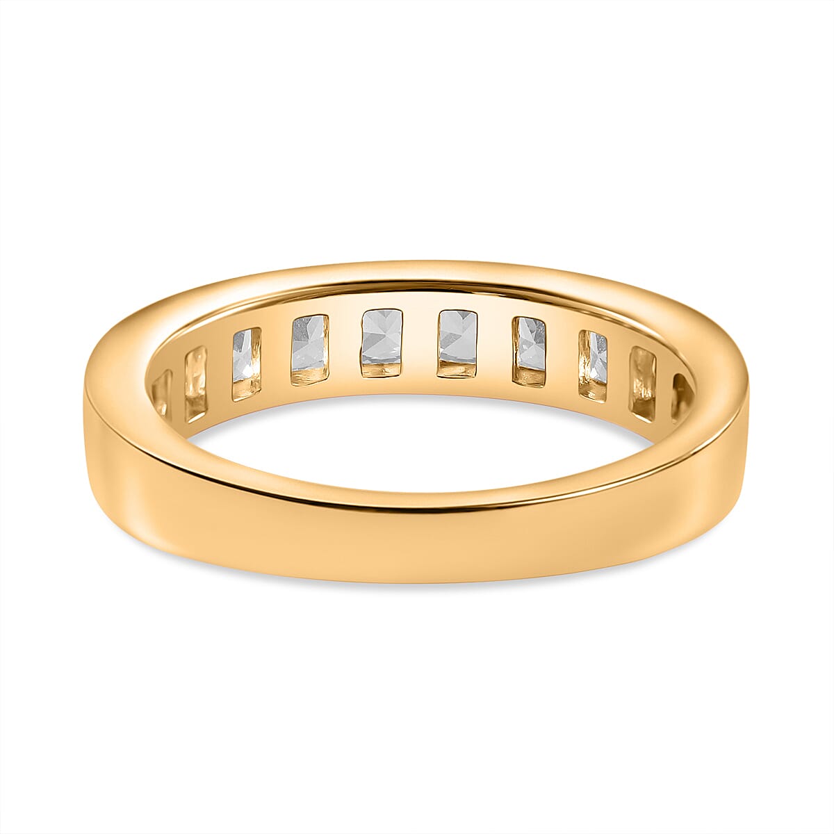 Simulated Diamond 2.35 ctw Ring in Vermeil YG Over Sterling Silver (Size 8)