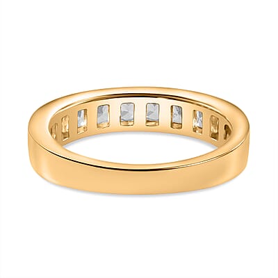Simulated Diamond 2.35 ctw Ring in Vermeil YG Over Sterling Silver (Size 8)