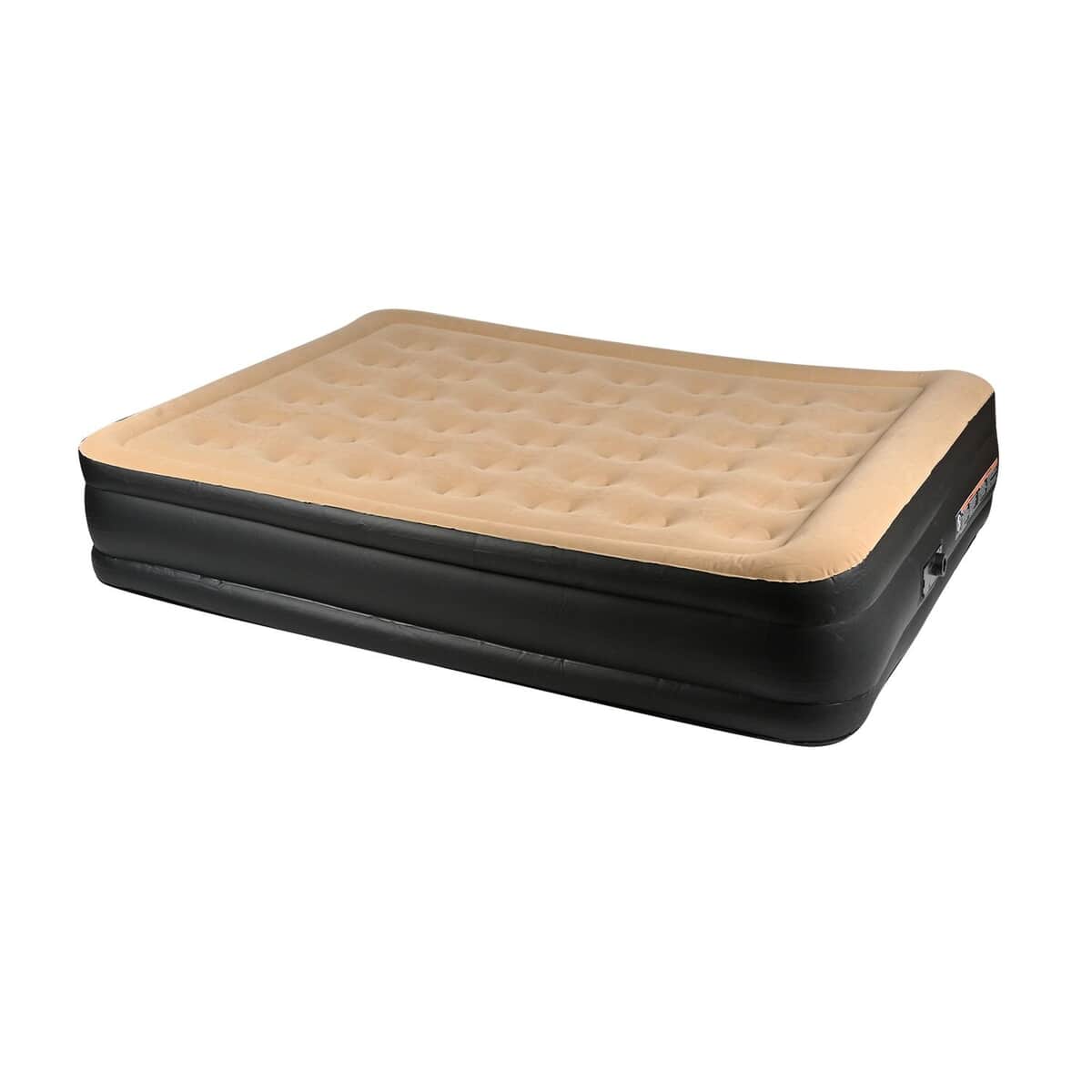Beige Air Bed with Built-in Electric Pump image number 0