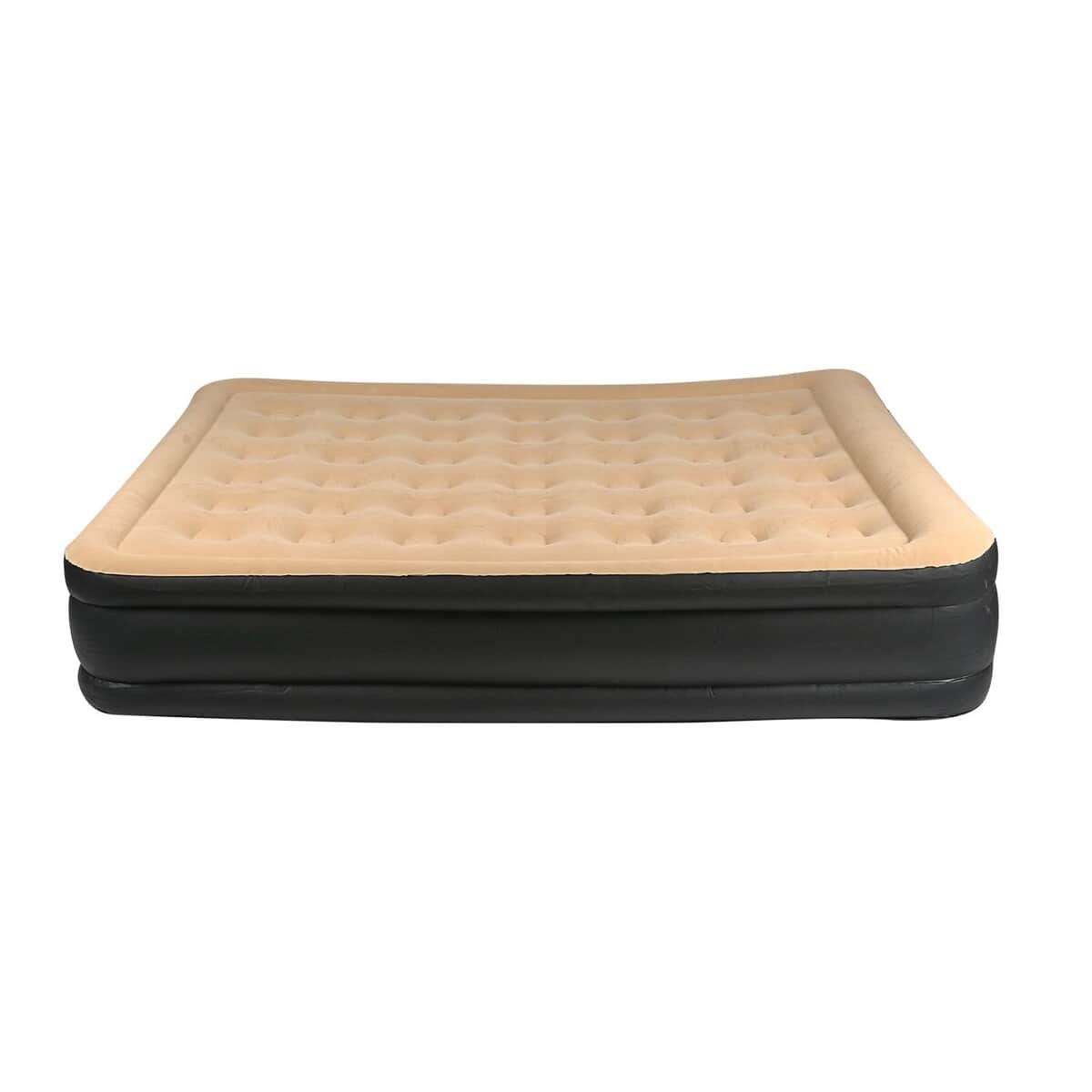 Beige Air Bed with Built-in Electric Pump image number 1