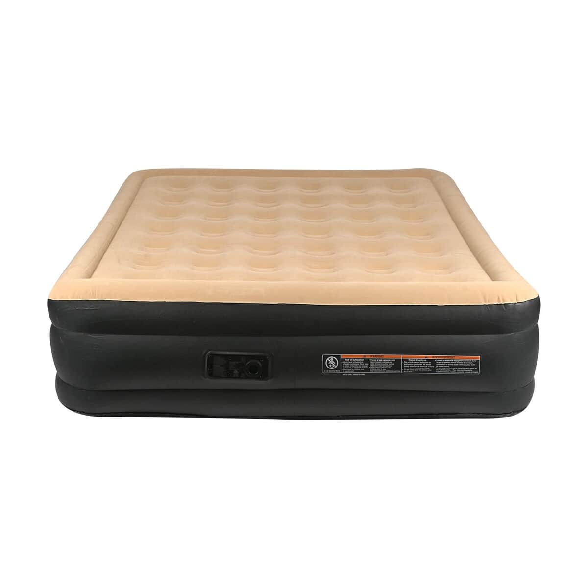 Beige Air Bed with Built-in Electric Pump image number 2