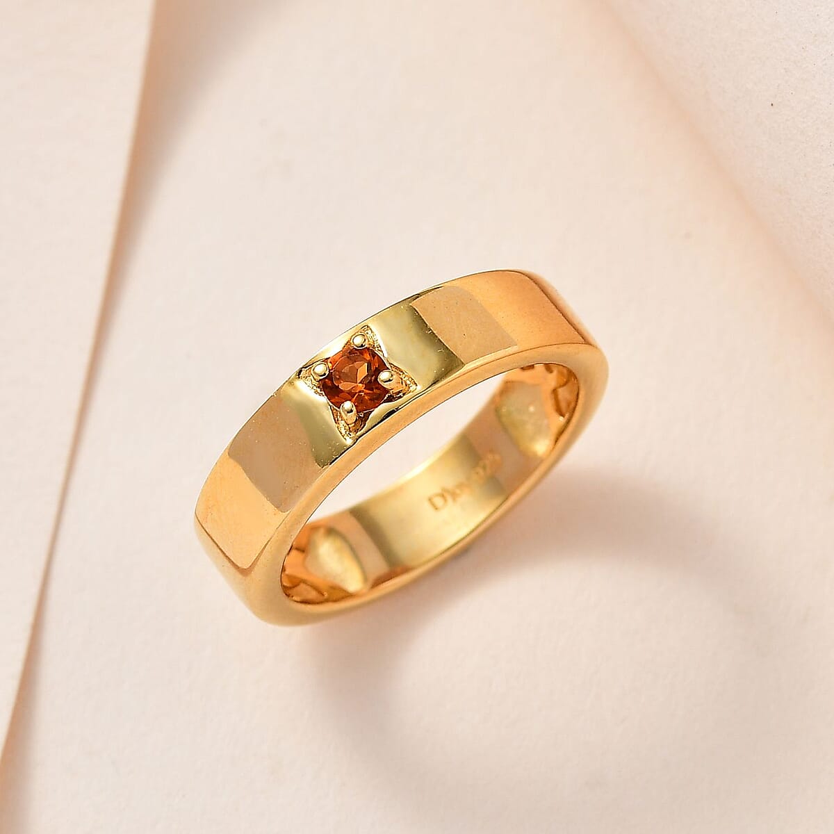 Santa Ana Madeira Citrine Solitaire Ring in Vermeil Yellow Gold Over Sterling Silver (Size 9.0) 0.10 ctw image number 1