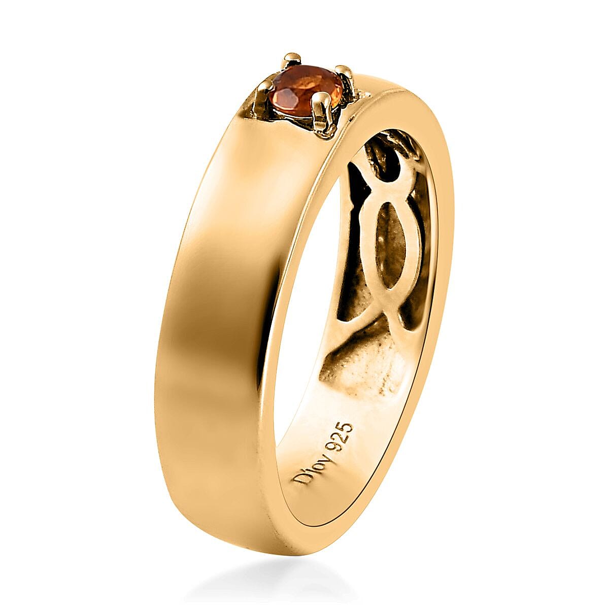 Santa Ana Madeira Citrine Solitaire Ring in Vermeil Yellow Gold Over Sterling Silver (Size 9.0) 0.10 ctw image number 3