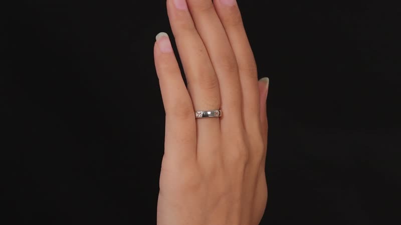 Simulated Champagne Diamond Band Ring in Platinum Over Sterling Silver (Size 6.0) 0.50 ctw