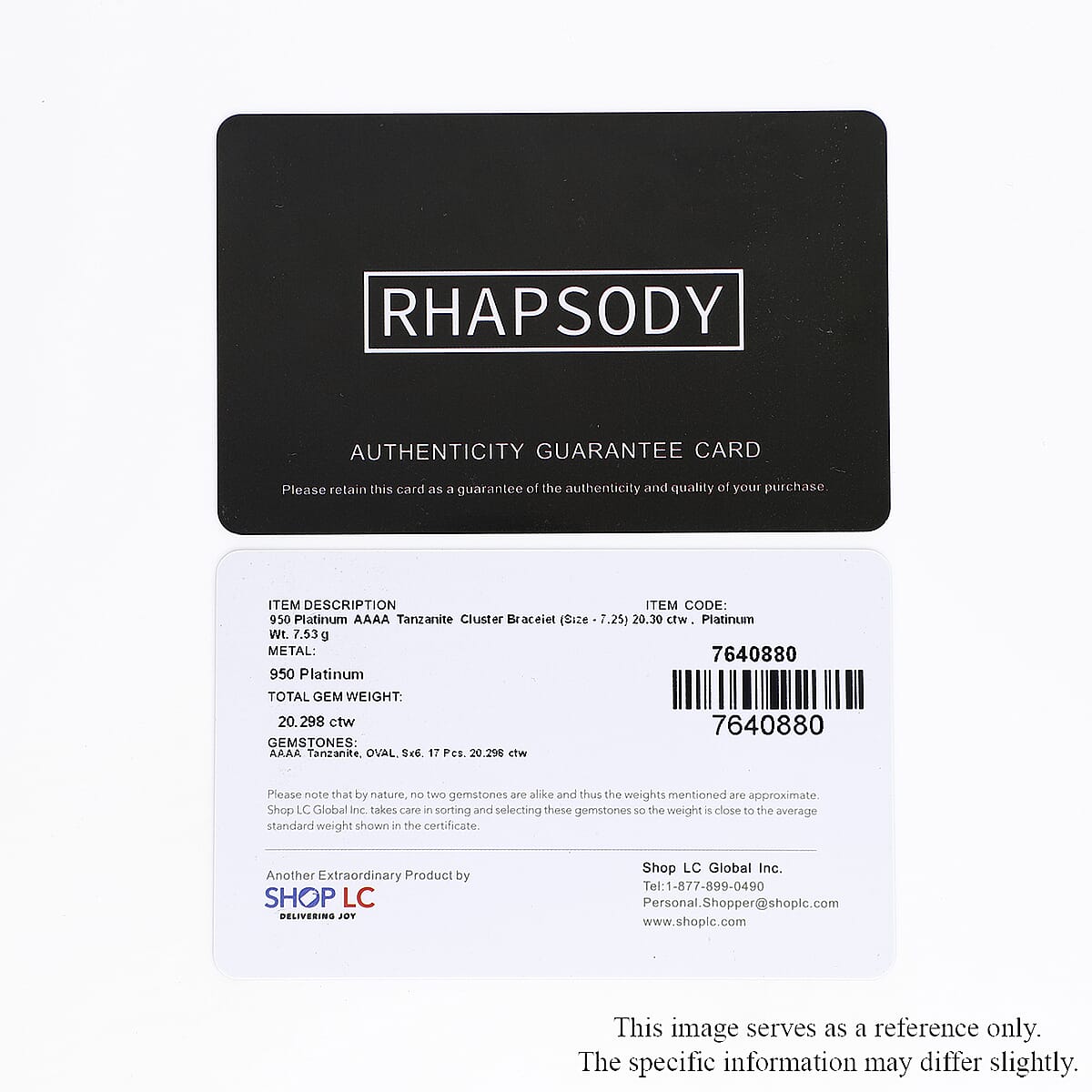 Rhapsody 950 Platinum AAAA Tanzanite Tennis Bracelet (7.25 In) (7.35 g) 20.30 ctw image number 5