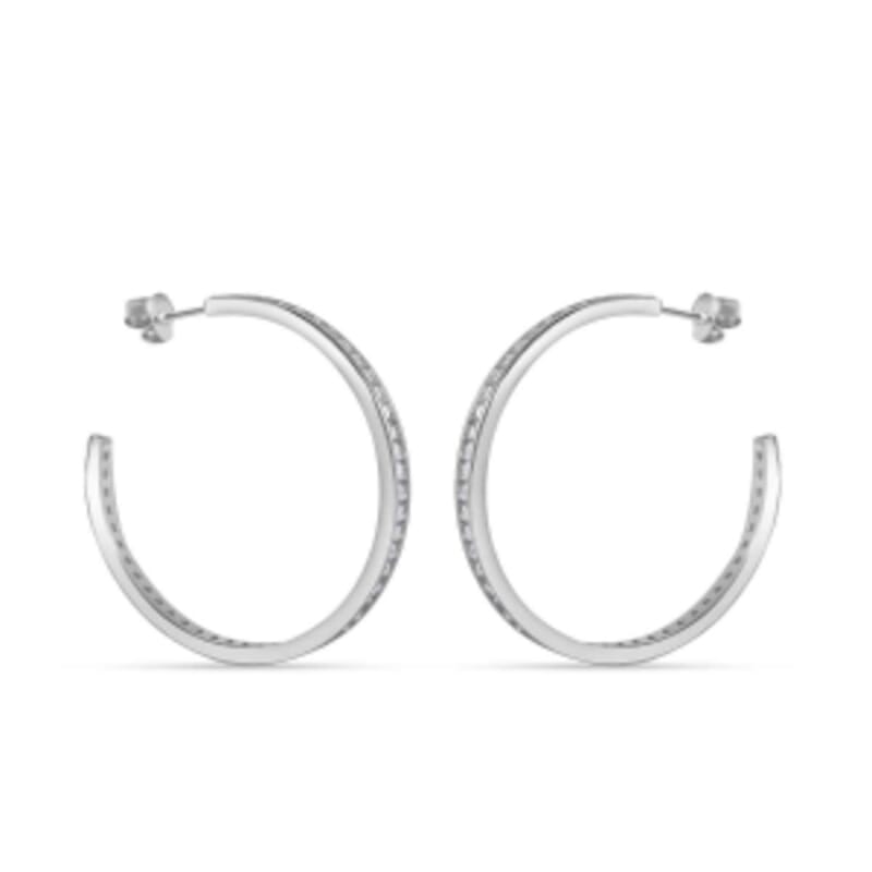 Simulated Diamond 6.17 ctw Earring in Rhodium Over Sterling Silver