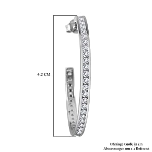 Simulated Diamond 6.17 ctw Earring in Rhodium Over Sterling Silver