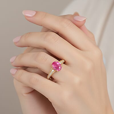 Certified & Appraised Luxoro AAA Montepuez Ruby and Diamond 2.50 ctw Ring in 14K Yellow Gold, Gold Wedding Ring (Size 5.5)