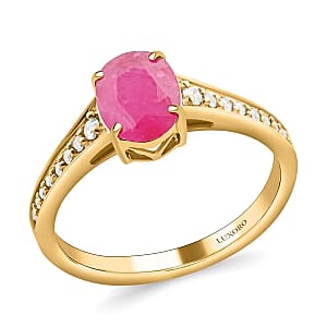 Certified & Appraised Luxoro AAA Montepuez Ruby and Diamond 2.50 ctw Ring in 14K Yellow Gold, Gold Wedding Ring (Size 8.0)