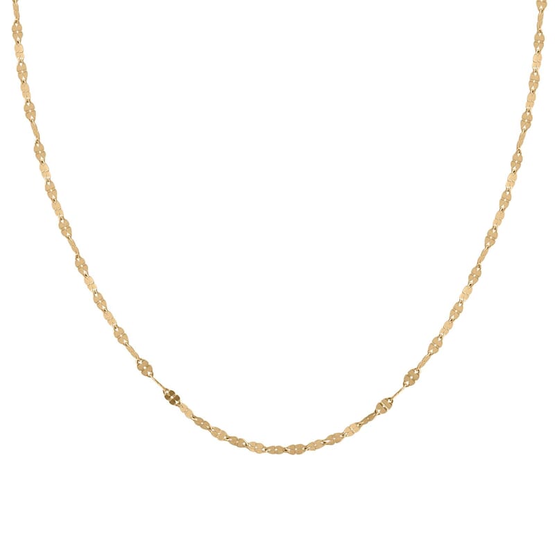 Clover Petali Italian 10K Yellow Gold Necklace 36 Inches 1.40 Grams