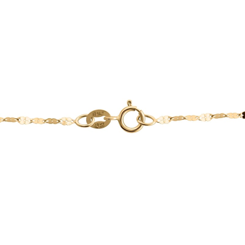 Clover Petali Italian 10K Yellow Gold Necklace 36 Inches 1.40 Grams