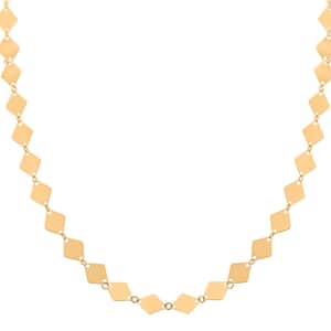 Doorbuster Italian 10K Yellow Gold Polished Kite Link Necklace 18 Inches 2.45 Grams