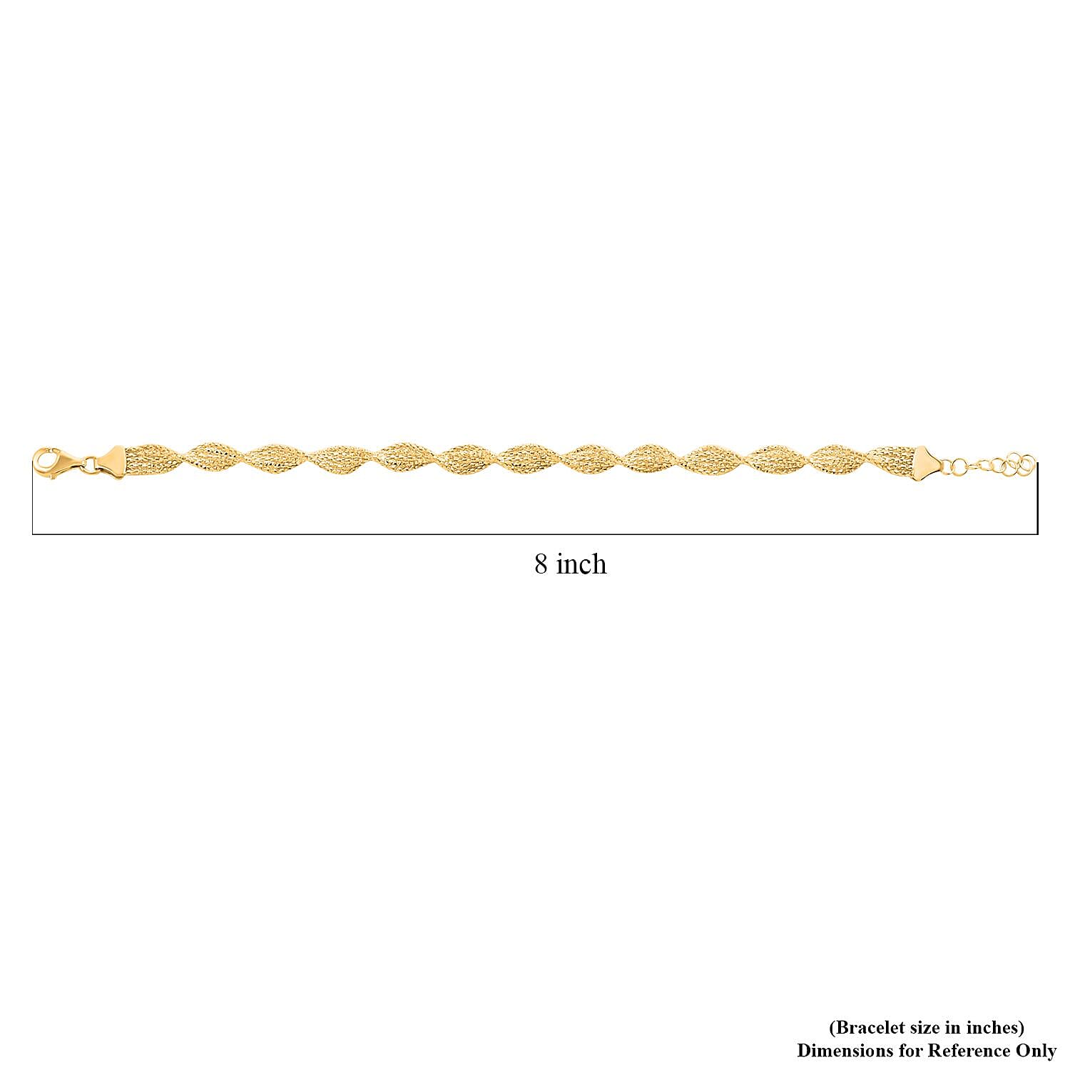 Spirali Italian 14K Yellow Gold Bracelet (7.0-8.0In) 5.62 Grams