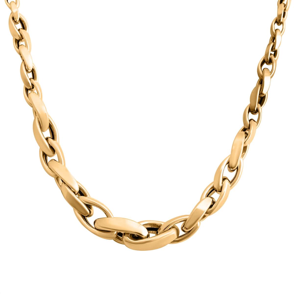 Spirali Italian 10K Yellow Gold Link Necklace 18-20 Inches 7.30 Grams image number 0