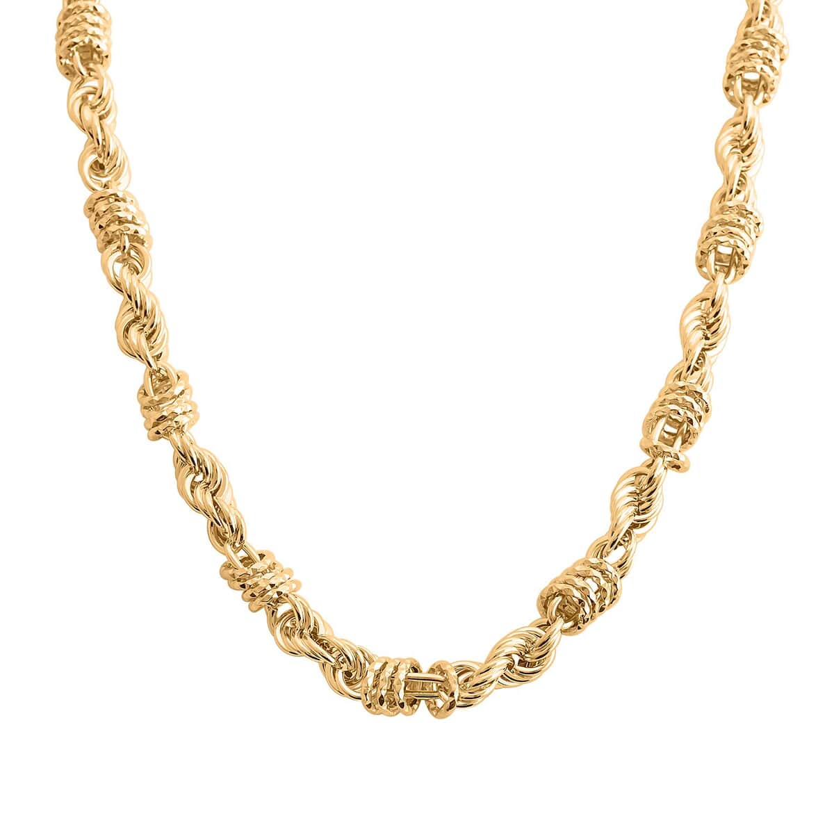 Torchon Italian 14K Yellow Gold Link Necklace (24 Inches) (12.35 g) image number 0