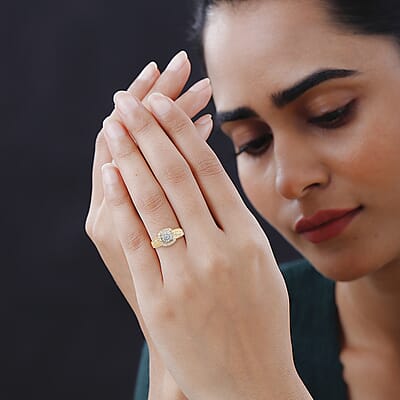 G-H, I1-I2 Diamond 1.00 ctw Ring in 10K Yellow Gold (Size 10.0) 4.30 Grams