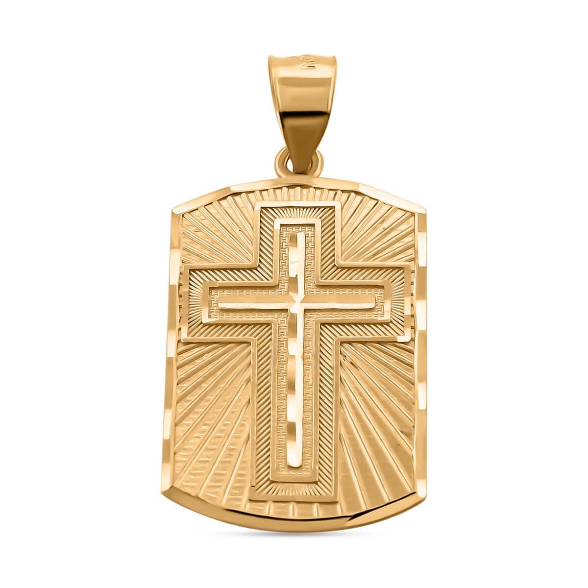 Made In America 10K Yellow Gold Cross Pendant 2.5 Grams image number 0