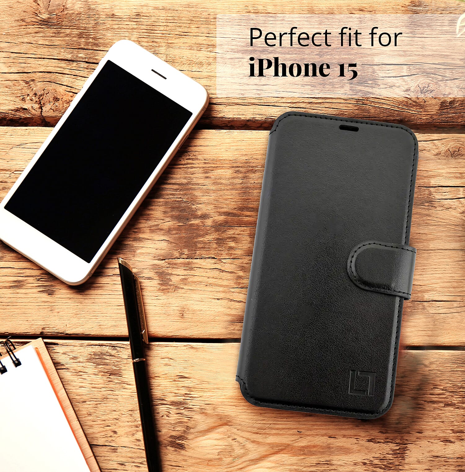 Lupa Legacy iPhone Wallet Case for iPhone 15 -Black