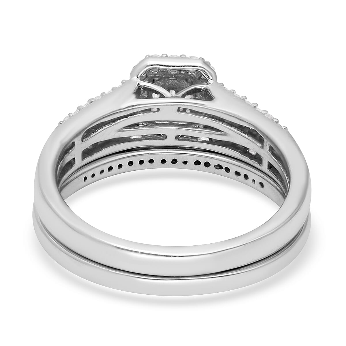 Diamond Stackable Ring in Platinum Over Sterling Silver (Size 8.0) 0.50 ctw image number 4