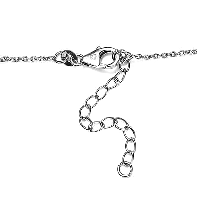 Premium Sleeping Beauty Turquoise Floral Spray Necklace 18-20 Inches in Platinum Over Sterling Silver 16.90 ctw