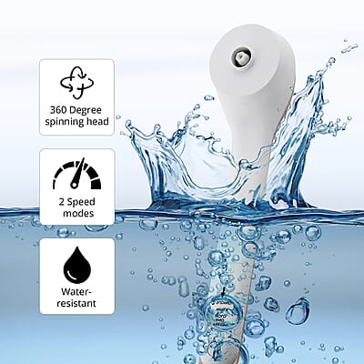 Flawless Spinning Spa Brush with 3 Interchangeable Heads