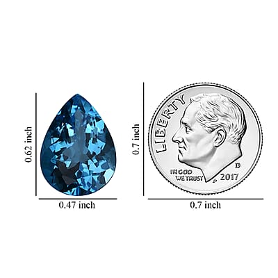 AAAA Swiss Blue Topaz (Pear 16x12 mm) 8.00 ctw Loose Gemstone