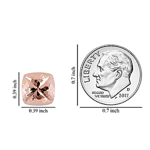 AAA Marropino Morganite, Cushion Morganite For Ring and Pendant, Loose Gemstone For Jewelry (Cush 10 mm) 3.00 ctw
