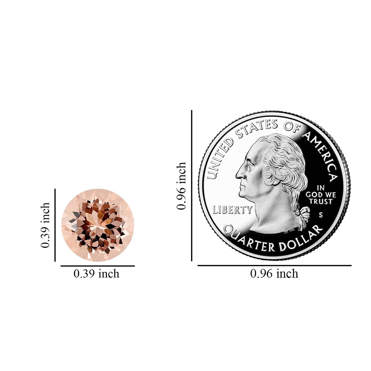AAA Marropino Morganite (Rnd 10 mm) 3.00 ctw