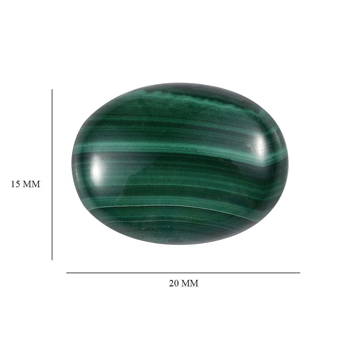 African Malachite (Ovl 20x15 mm) 20.59 ctw