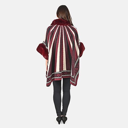 Burgundy Striped Print - Product card gallery slide 2 (10177220280633)