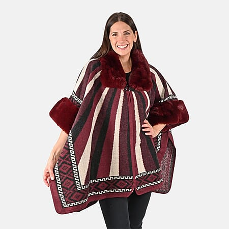 Burgundy Striped Print - Product card gallery slide 4 (10177220280633)