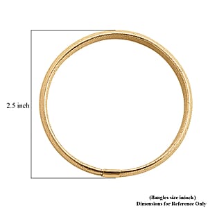 Italian 10K Yellow Gold Adjustable Mesh Bangle Bracelet 2.40 Grams