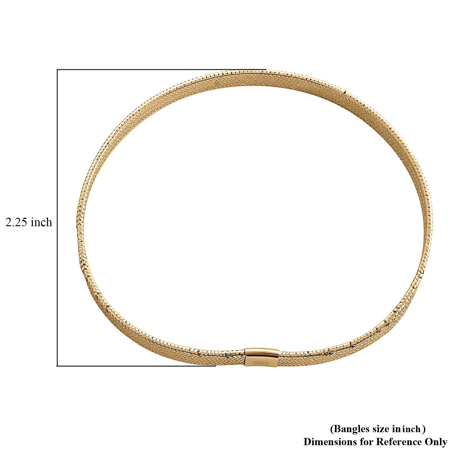 Italian 10K Yellow Gold Adjustable Flat Mesh Bangle Bracelet 1.42 Grams
