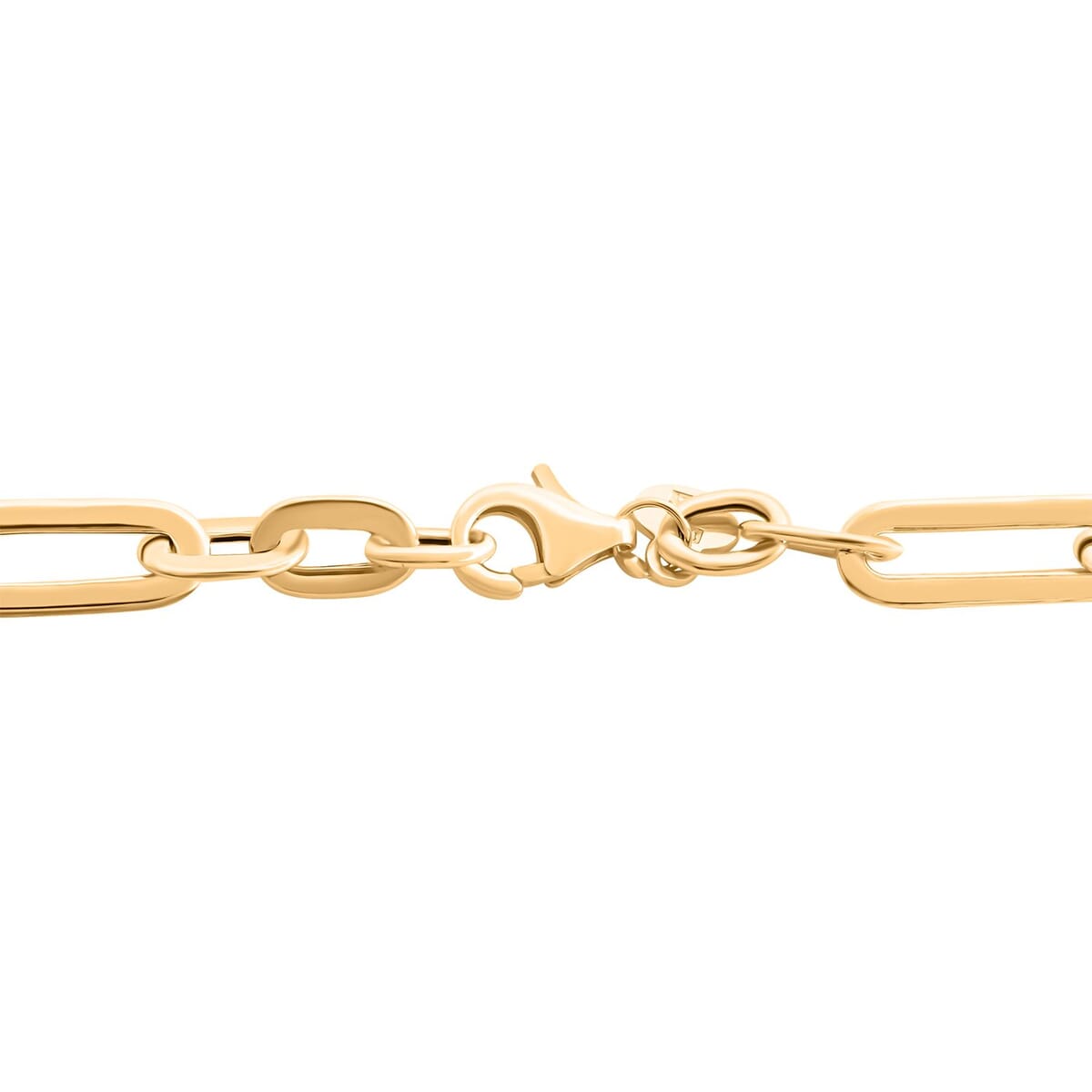 Italian 10K Yellow Gold Alternata Paperclip Bracelet (7.50 In) 1.77 Grams image number 2