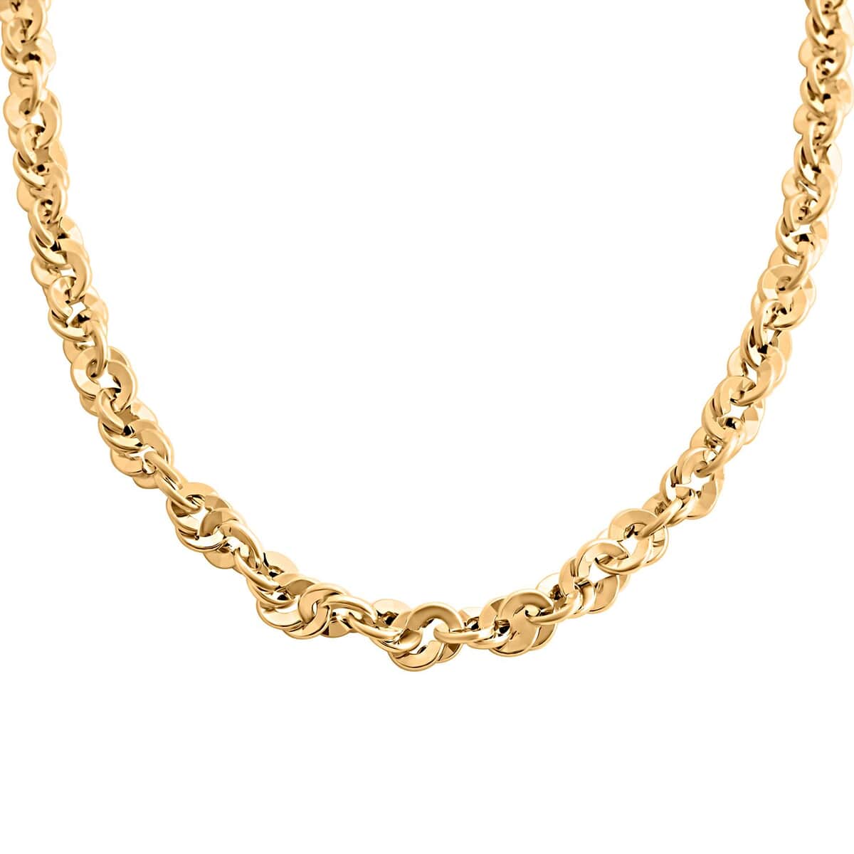 Spirali Rope Italian 10K Yellow Gold Necklace 20 Inches 8.65 Grams image number 0