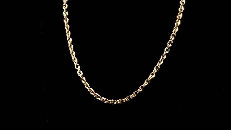Spirali Rope Italian 10K Yellow Gold Necklace 20 Inches 8.65 Grams