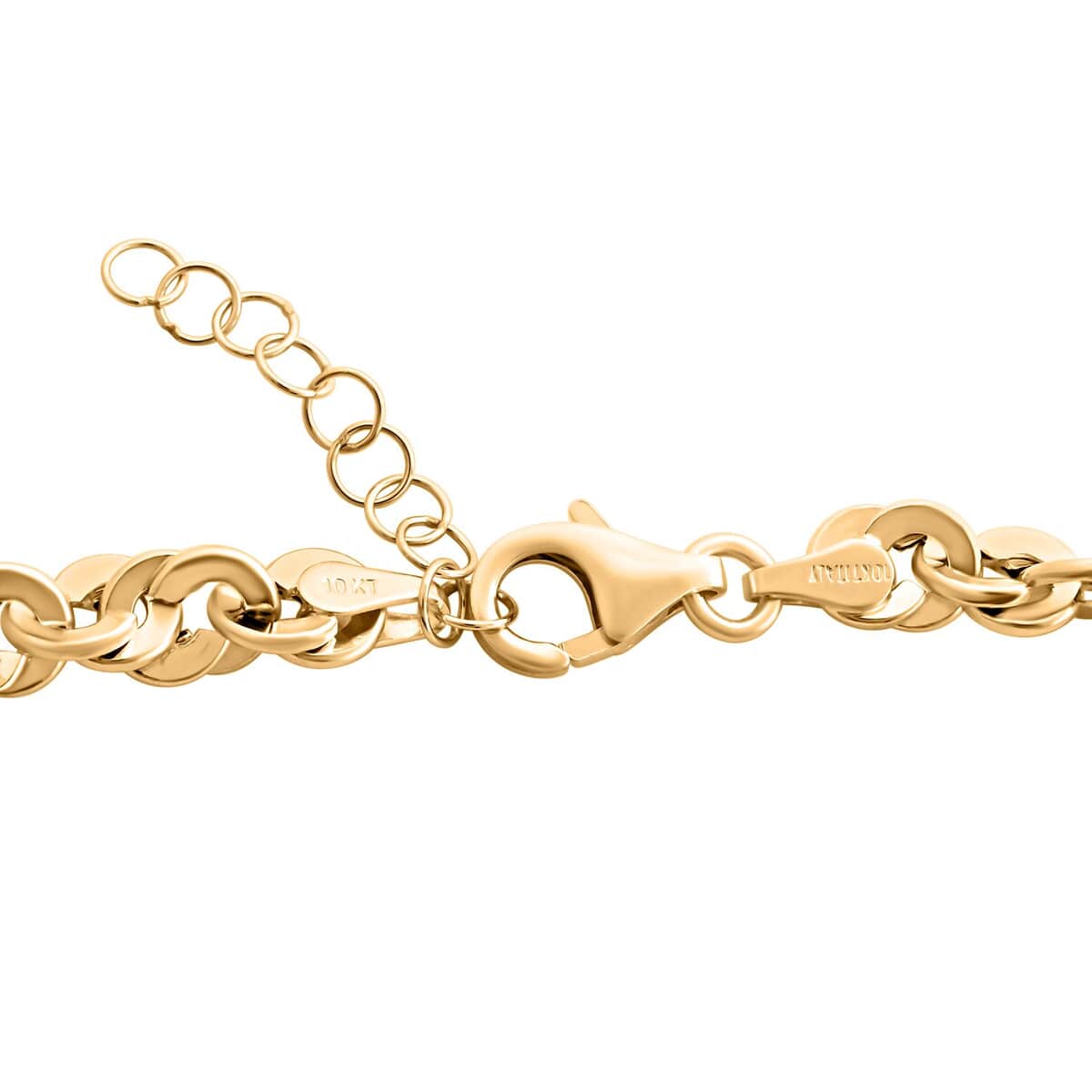 Spirali Rope Italian 10K Yellow Gold Bracelet (7.00-8.00In) 3.50 Grams image number 2