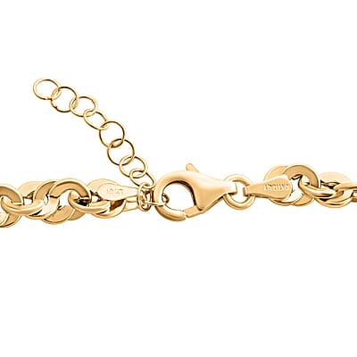 Spirali Rope Italian 10K Yellow Gold Bracelet (7.00-8.00In) 3.50 Grams