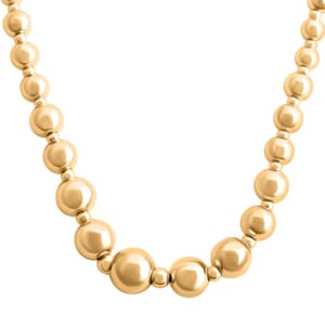 Graduated Bolle Italian 14K Yellow Gold Necklace 18 Inches 5.25 Grams